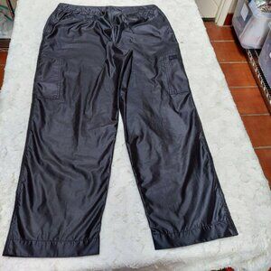 Adrienne Vittadini Women's High Rise Straight Leg Cropped Pants Size 12 Black